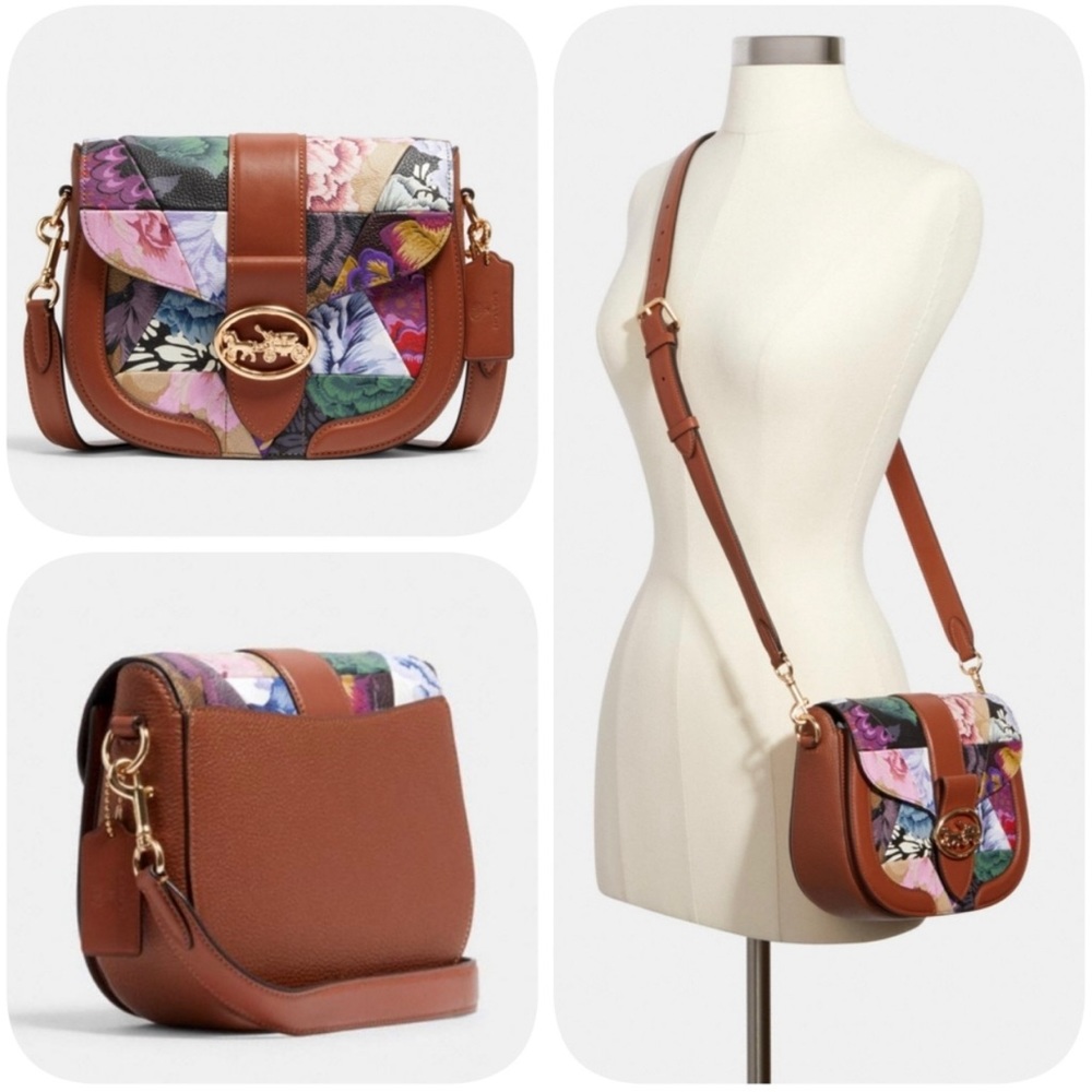 NWT Coach x Kaffe Fassett Georgie Saddle Bag C2804